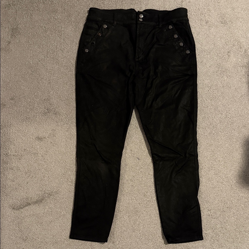 Joe's Jeans Black Coated Skinny Jeans